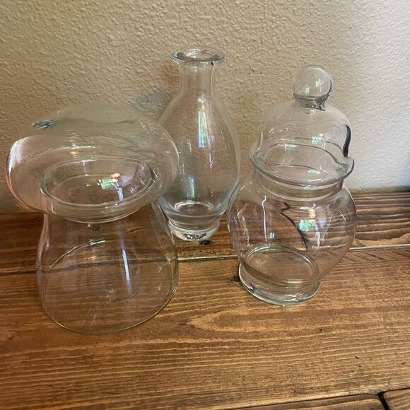 Vintage Libbey Glass Mushroom & Apothecary Vintage Glass Container & Glass Vase - Picture 15 of 15